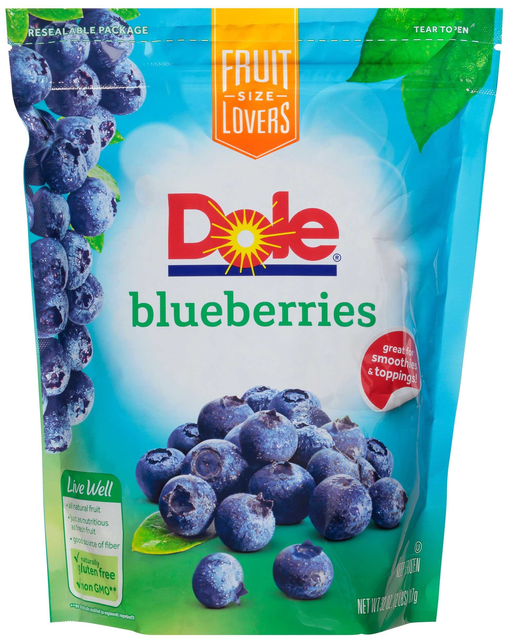 Dole Blueberries, 2 Pound -- 6 per case