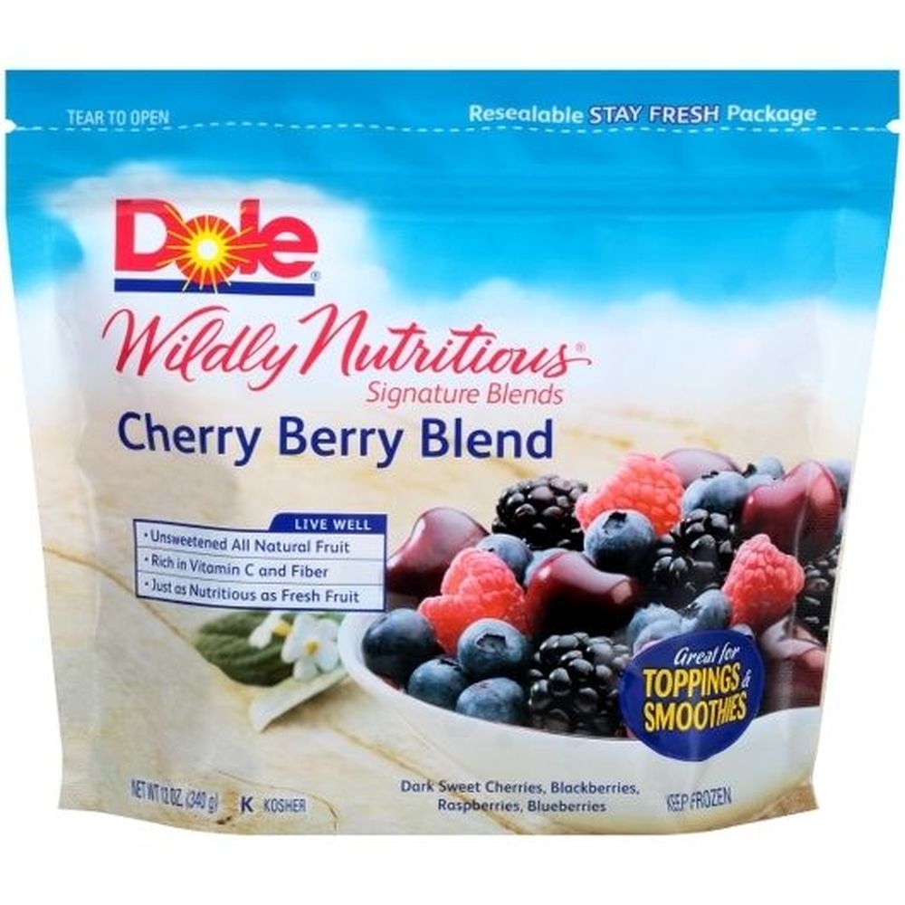 Dole Wildly Nutritious Signature Blends Cherry Berry Blend, 12 Ounce -- 8 per case