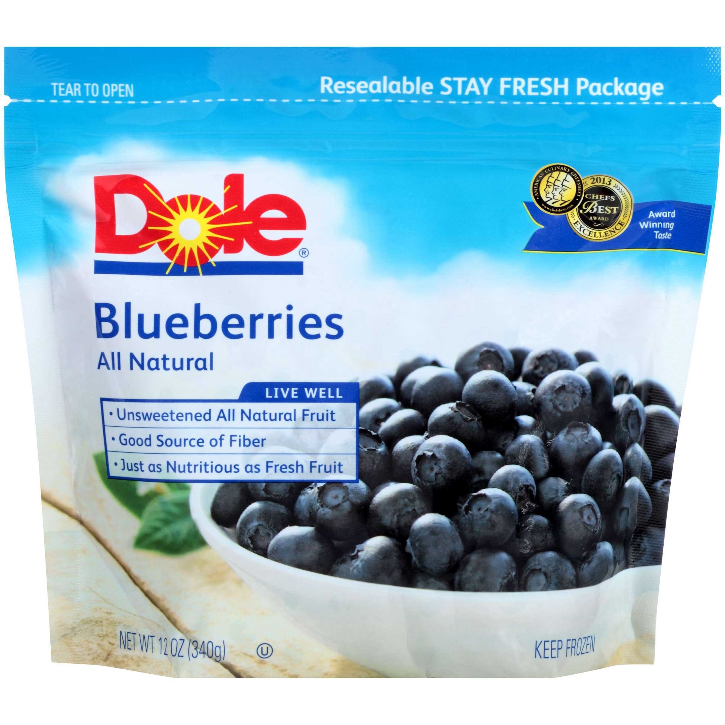Dole All Natural Blueberries, 12 Ounce -- 8 per case