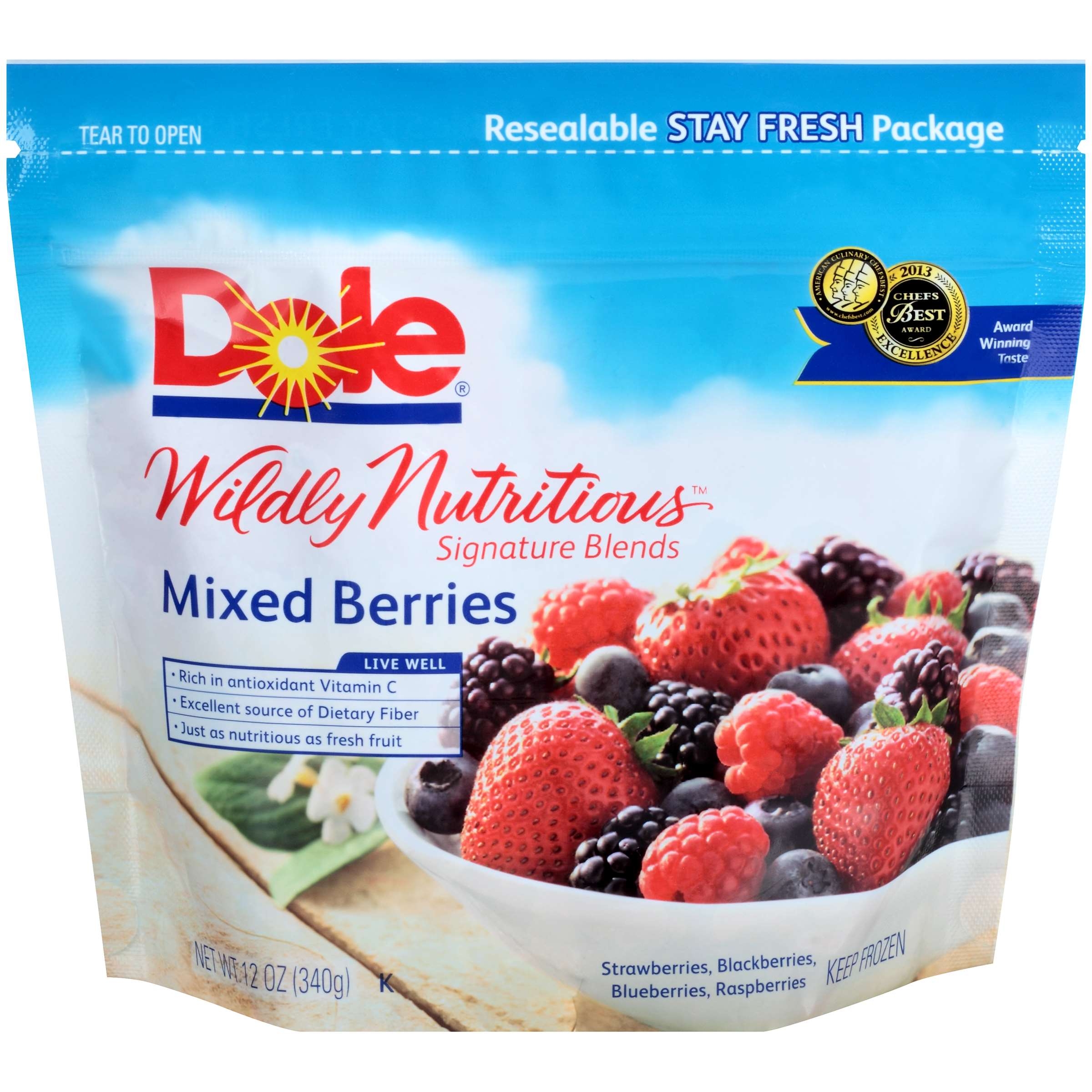 Dole Wildly Nutritious Mixed Berries, 12 Ounce Sub Bag -- 8 per case