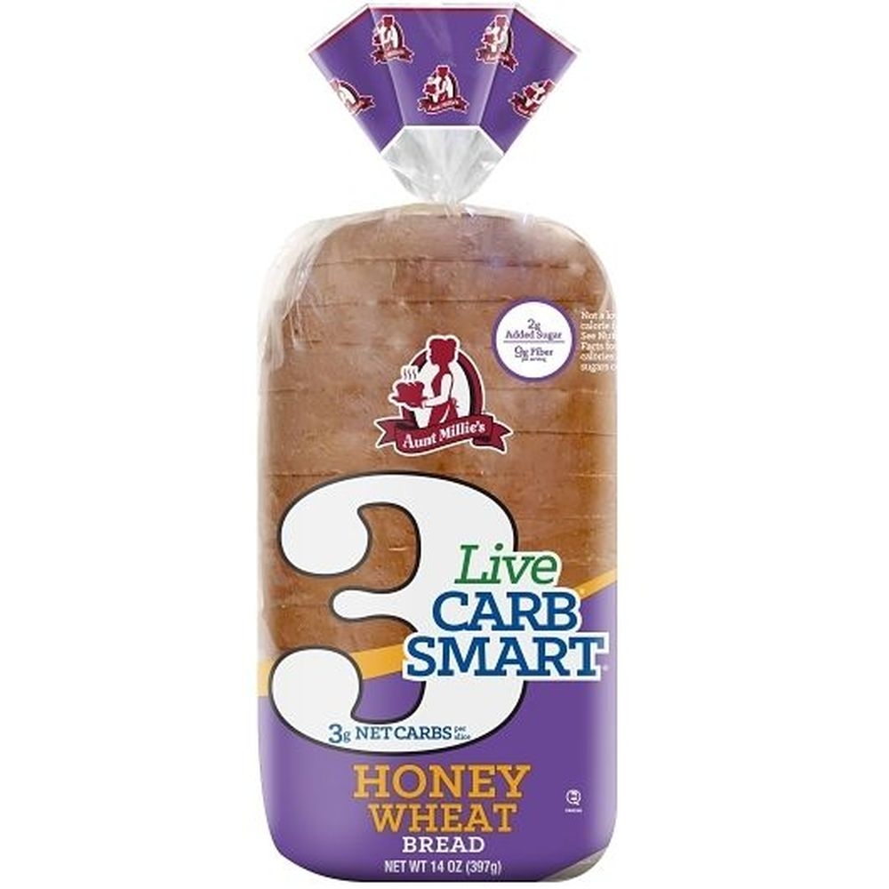 Live Carb Smart Honey Wheat Bread, 14 Ounce -- 6 per case