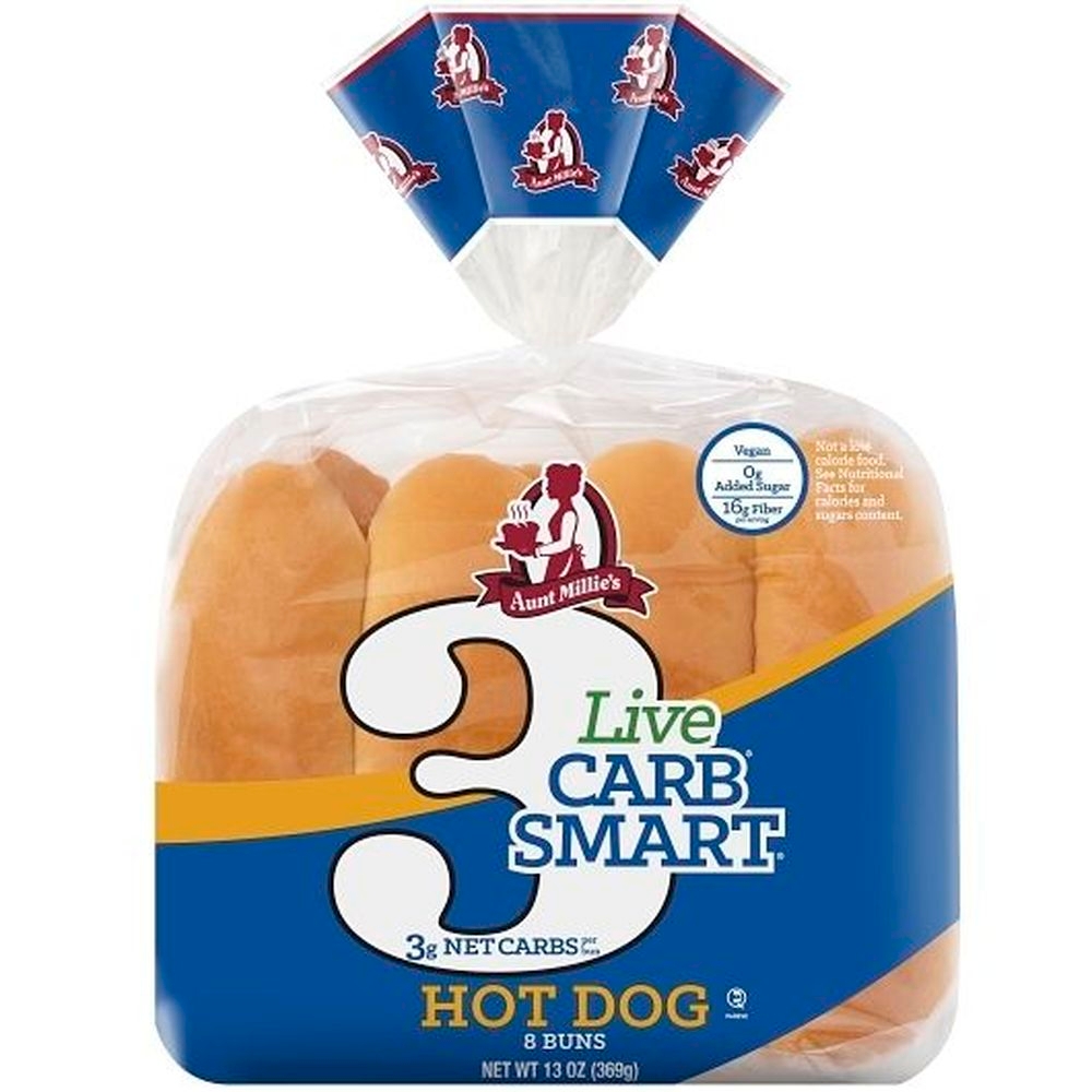 Live Carb Smart Hot Dog Bun, 8 count -- 6 per case