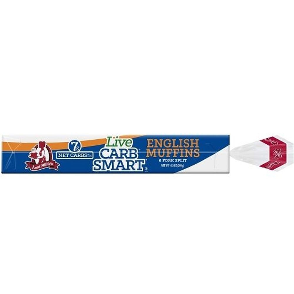 Live Carb Smart English Muffin, 6 count -- 12 per case