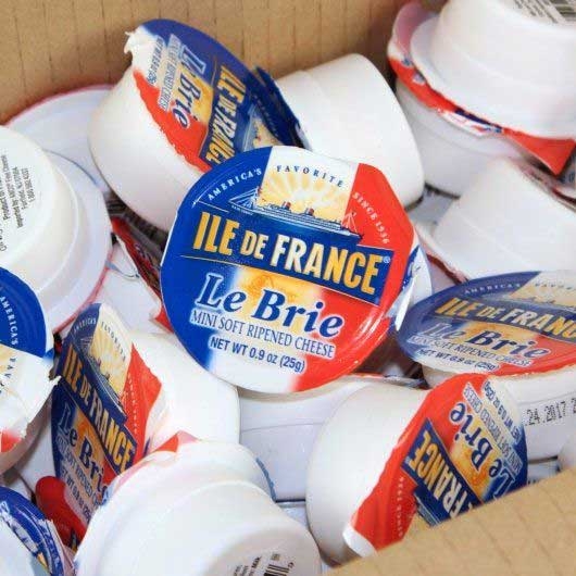 Ile de France Single Serve Brie Cheese, 0.9 Ounce -- 60 per case