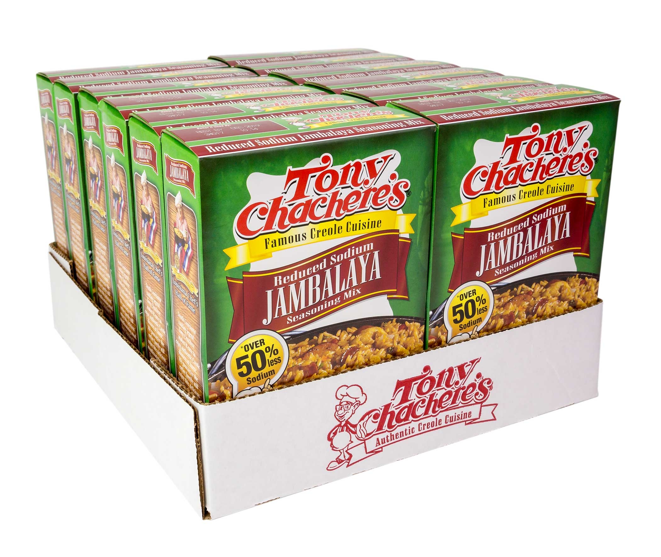 Tony Chachere's Reduced Sodium Jambalaya Seasoning Without Rice, 8 Ounce -- 12 Per Case