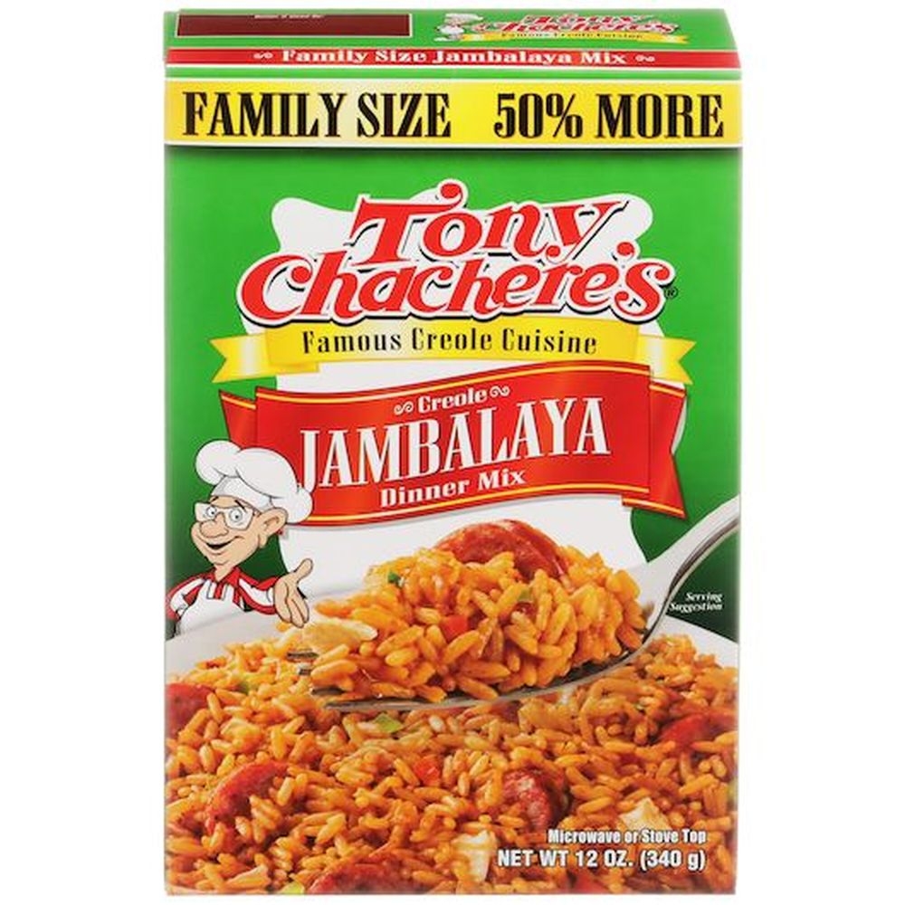 Tony Chacheres Creole Cuisine Jambalaya Mix - Family Size, 12 Ounce -- 8 per case