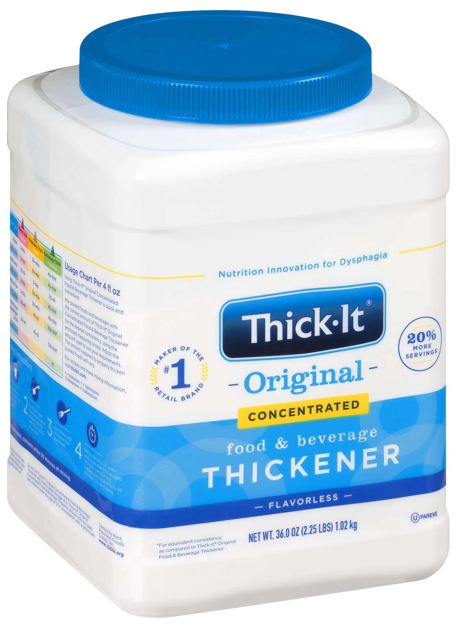 Thick It Original Concentrated Food and Beverage Thickener Powder, 36 Ounce Canister -- 6 per case