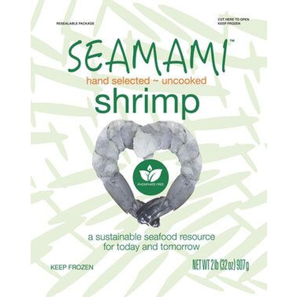 Seamami Peeled Deveined Tail On 26/30 Count Raw Shrimp -- 5 per case