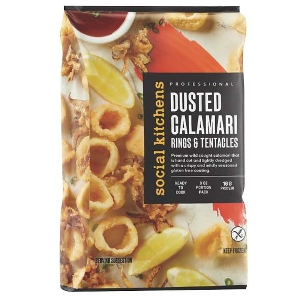 Social Kitchens Raw Ring and Tentacle Dusted Calamari, 2 Pound - 6 per case