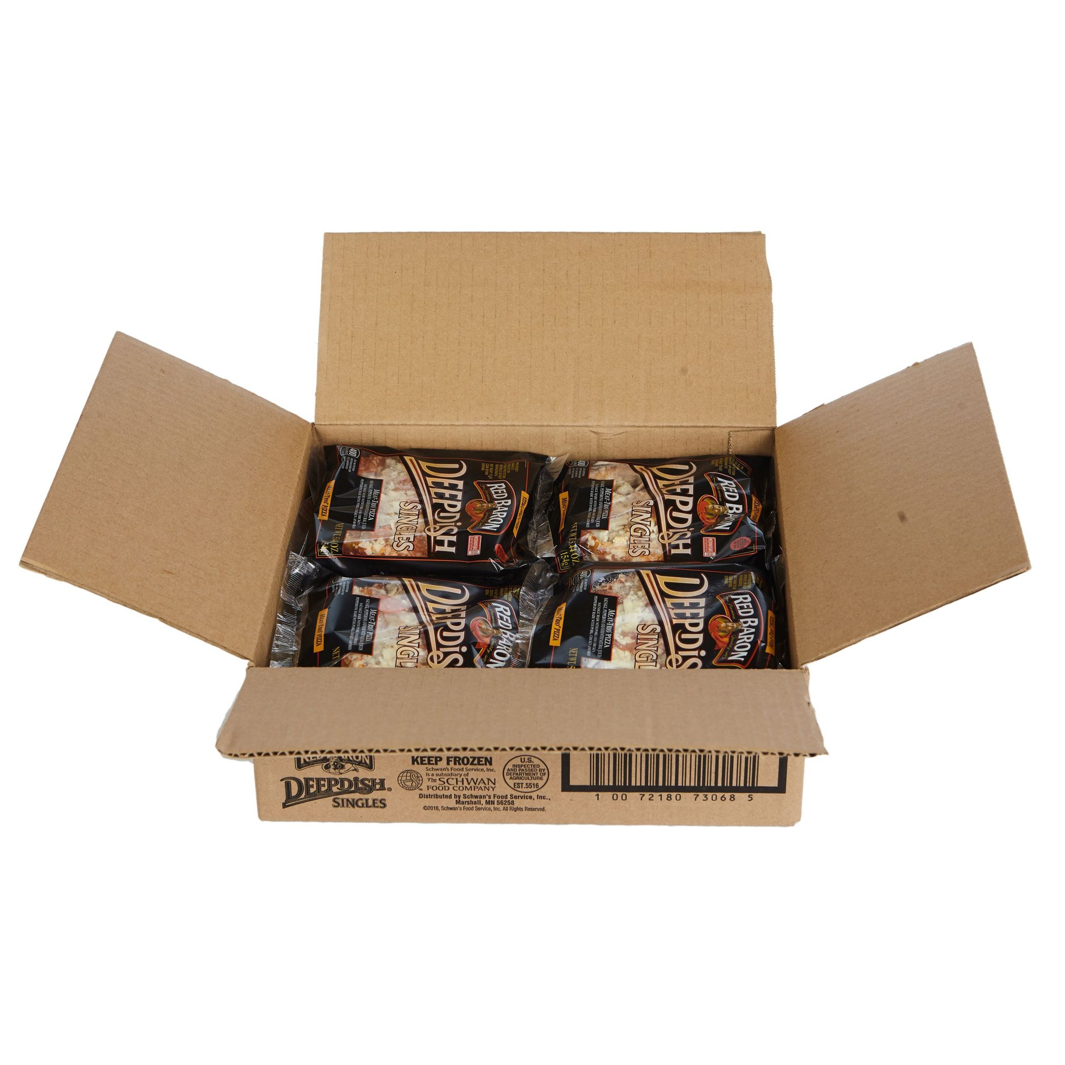 Schwans Red Baron Meat Trio Par Baked Pizza, 6 Ounce -- 12 per case.