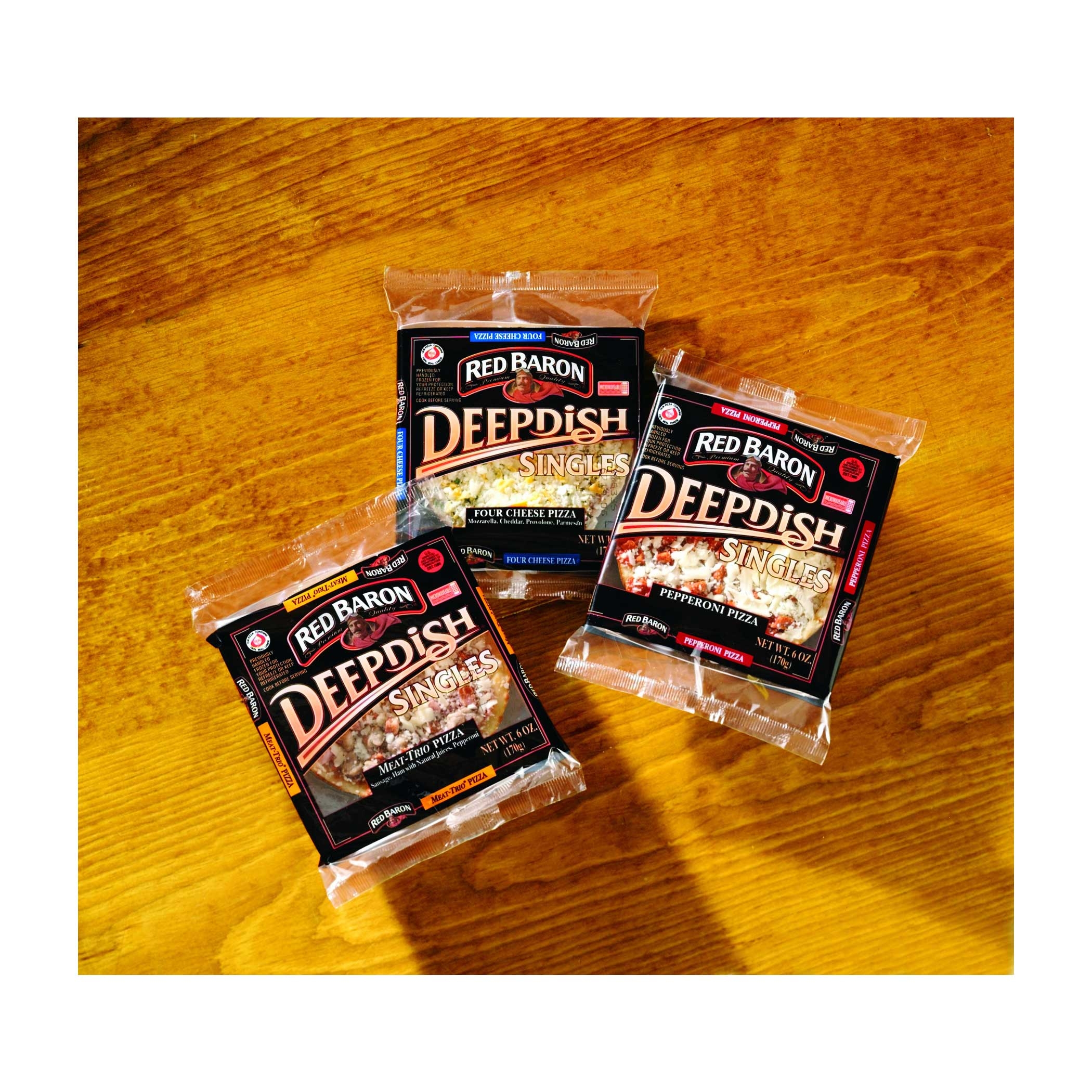 Schwans Red Baron Pepperoni Par Baked Pizza, 6 Ounce -- 12 per case.