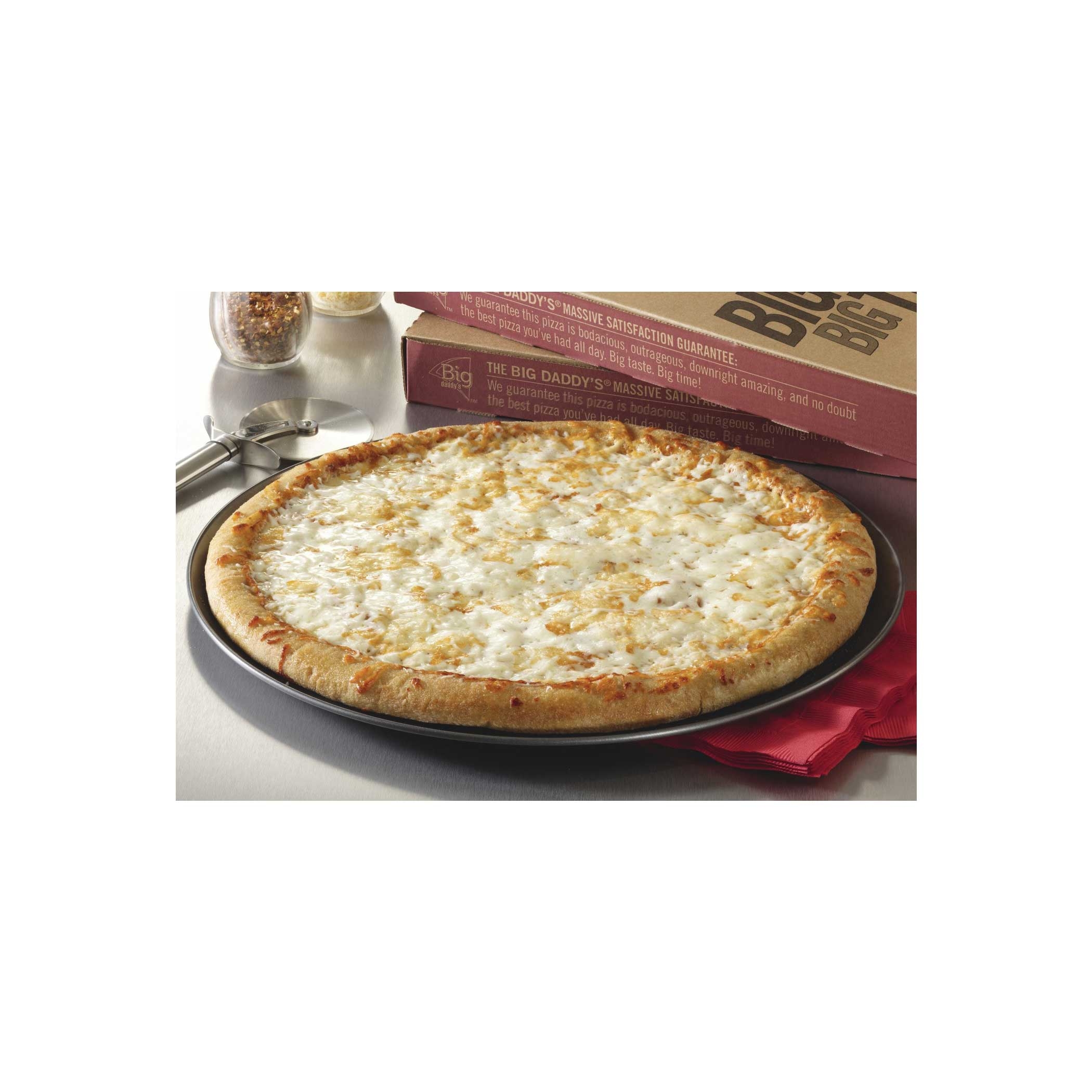 Schwans Big Daddys Original Fresh Baked Rolled Edge Cheese Pizza, 51.75 Ounce -- 9 per case.