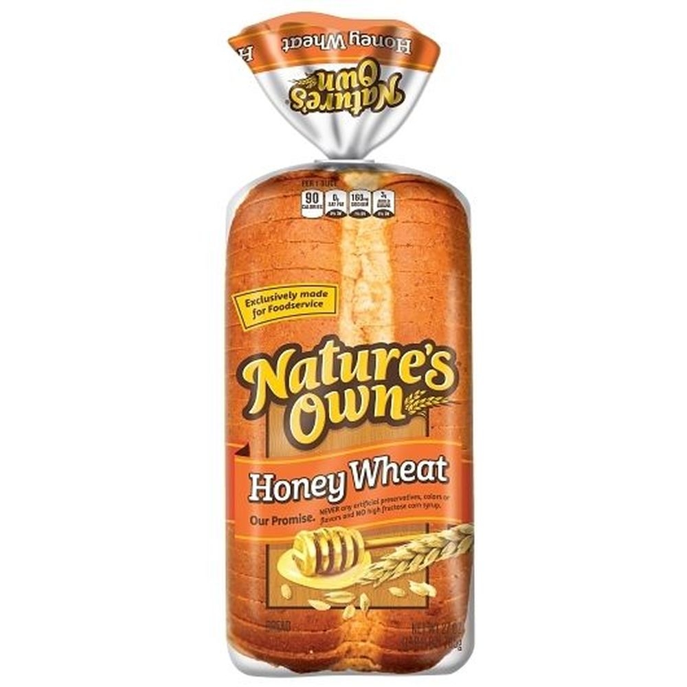 Natures Own Premium Oval Honey Wheat Bread, 27 Ounce -- 8 per case