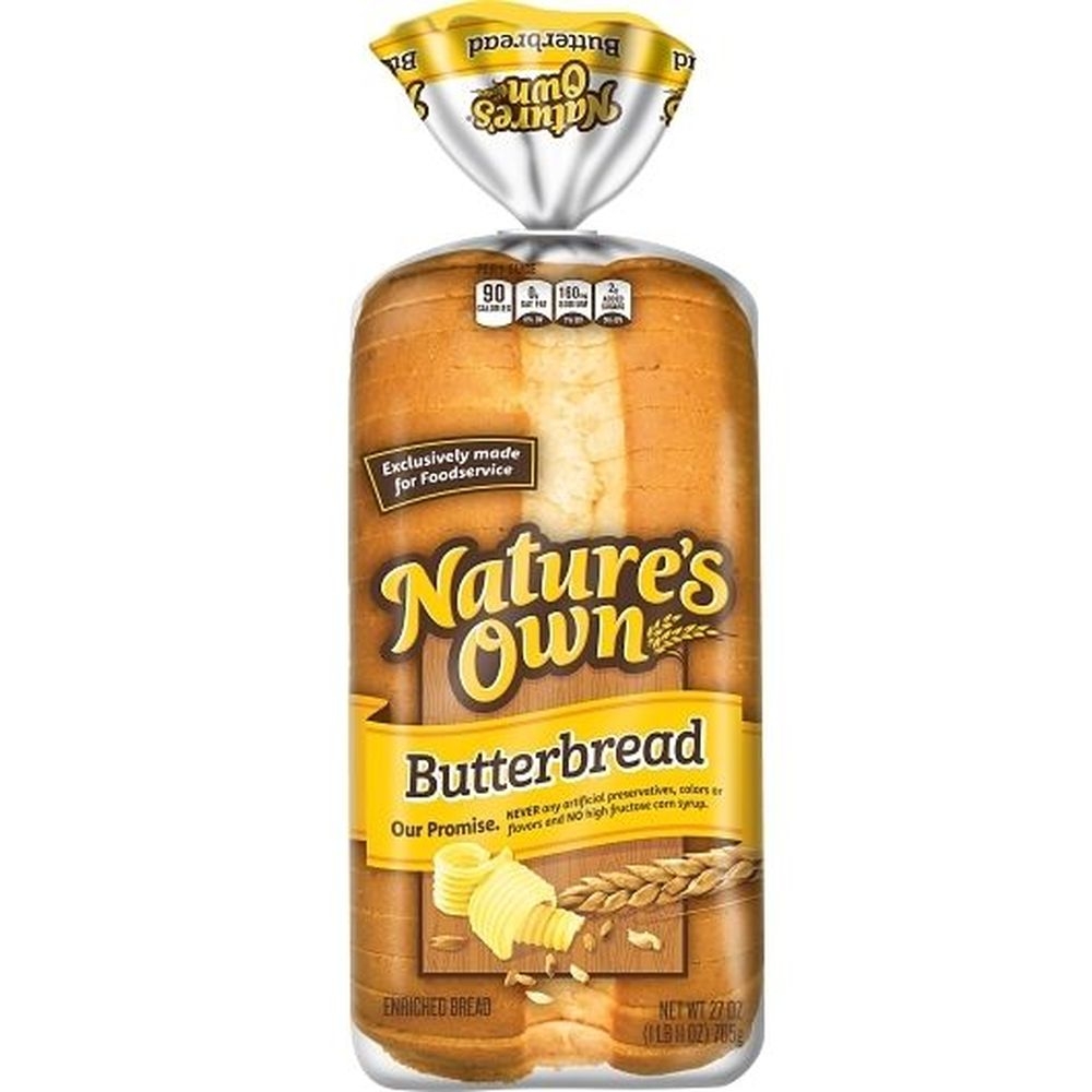 Natures Own Premium Oval Butterbread, 27 Ounce -- 8 per case