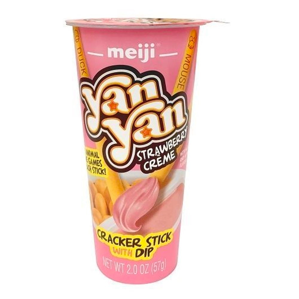 Yan Yan Strawberry Cracker Stick with Dip, 2 Ounce -- 80 per case