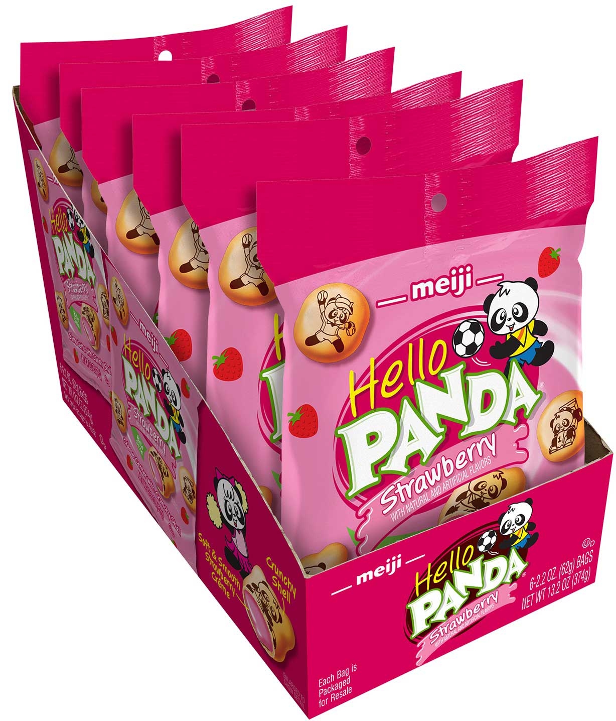 Hello Panda Strawberry Creme Filled Cookie, 2.2 Ounce -- 24 per case.