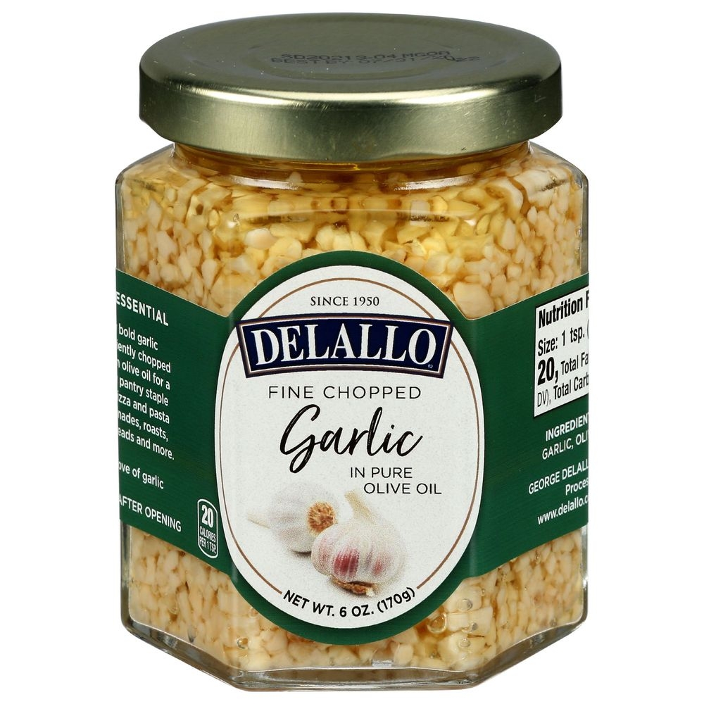 DeLallo Fine Chopped Garlic, 6 Ounce -- 12 per case