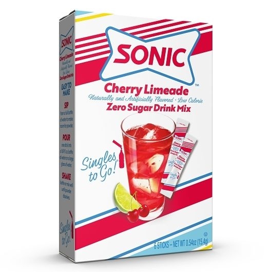Sonic Cherry Limeade Singles To Go Drink Mix, 6 count -- 12 per case