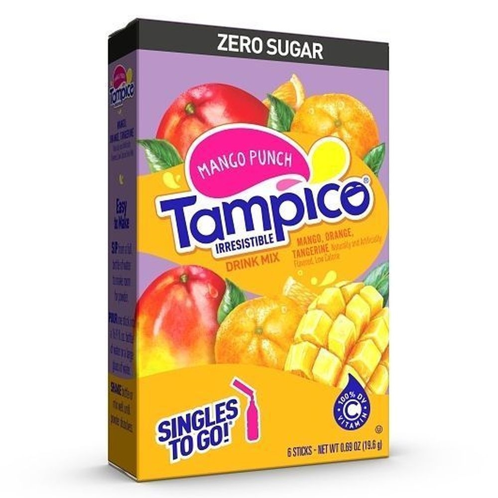 Tampico Mango Punch Singles To Go Drink Mix, 6 count -- 12 per case