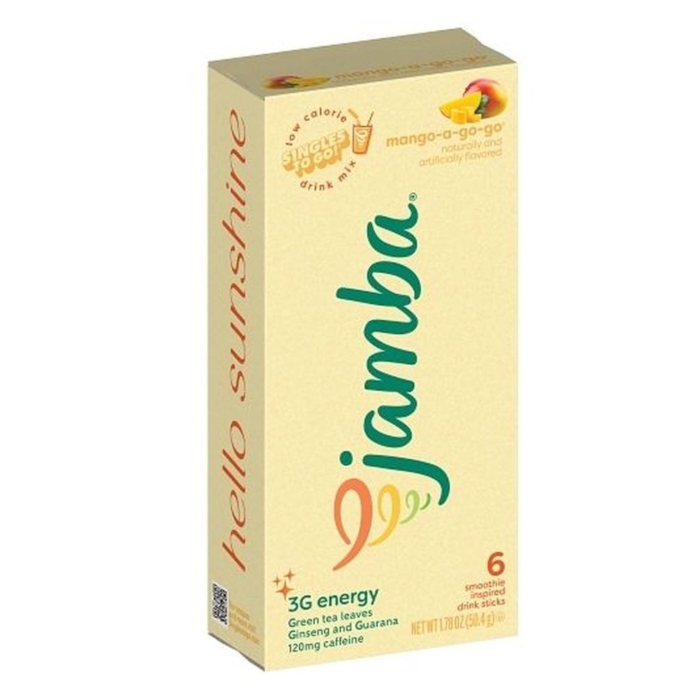 Jamba Low Calorie Singles To Go Mango A Go Go Drink Mix Sticks, 1.78 Ounce -- 6 per case