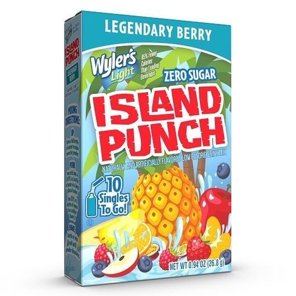 Wylers Light Singles To Go Legendary Berry Drink Mix, 10 count -- 12 per case