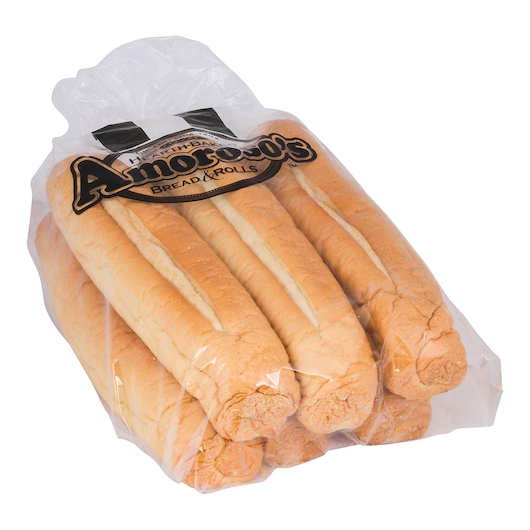 Amorosos 11.5 inch Unsliced Bread Roll, 6 count -- 10 per case