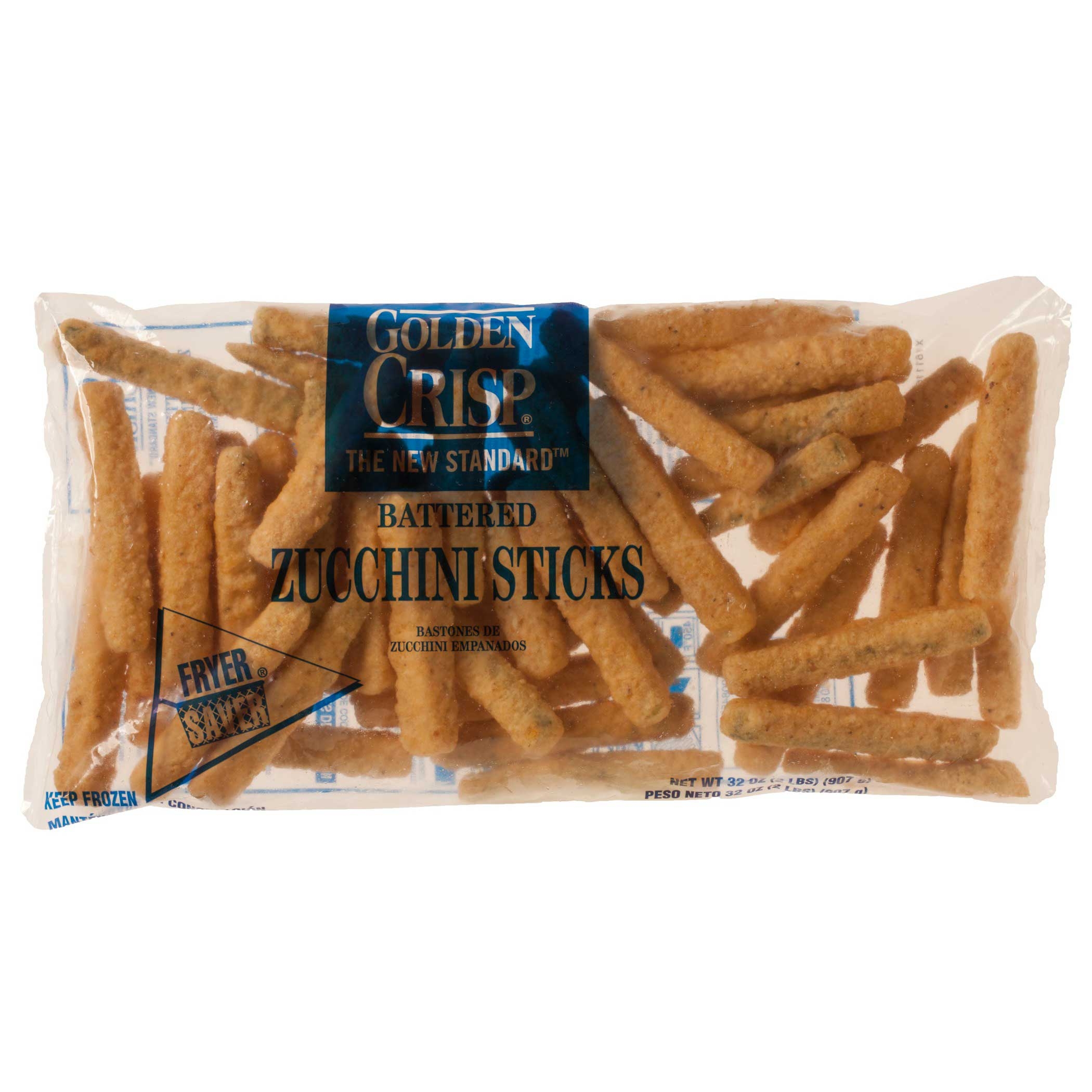 McCain Golden Crisp Fryersaver Battered Zucchini Stick - Appetizer, 2 Pound -- 6 per case.
