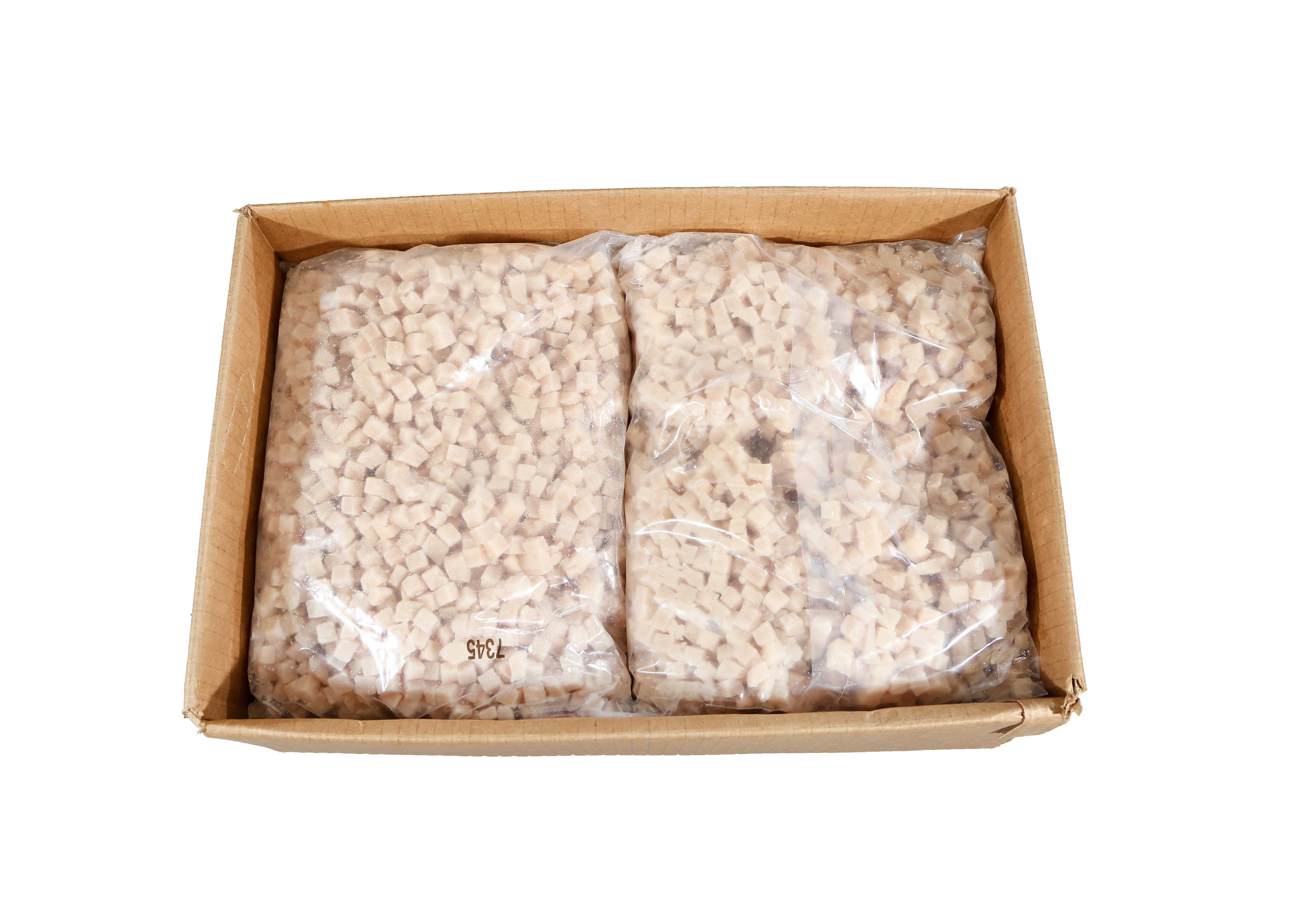 Perdue Farms Diced Turkey White Meat, 3/8 inch -- 4 per case.
