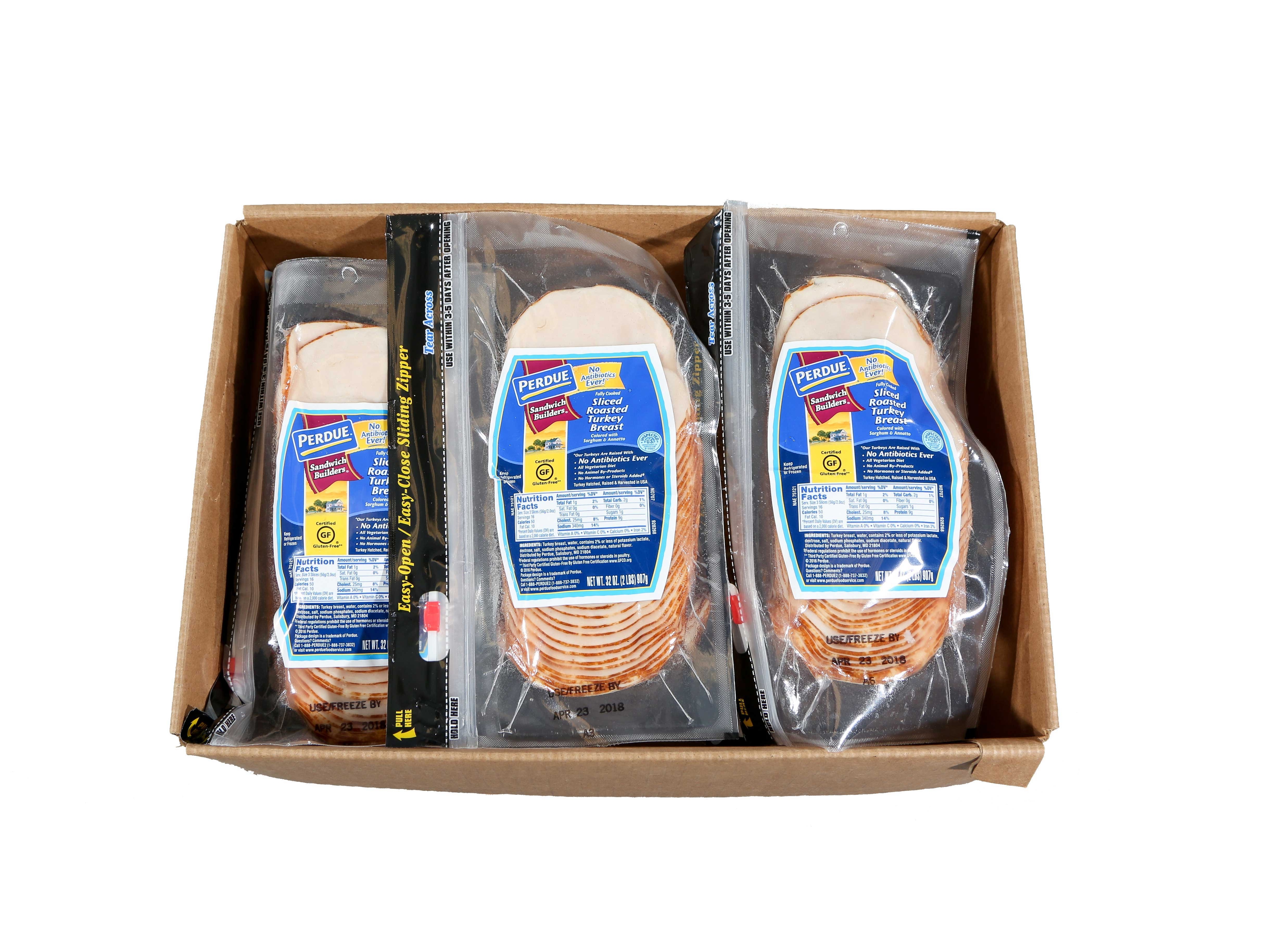 Perdue Farms Sandwich Builders Sliced Oven Roasted Turkey Breast, 2 Pound -- 6 per case.