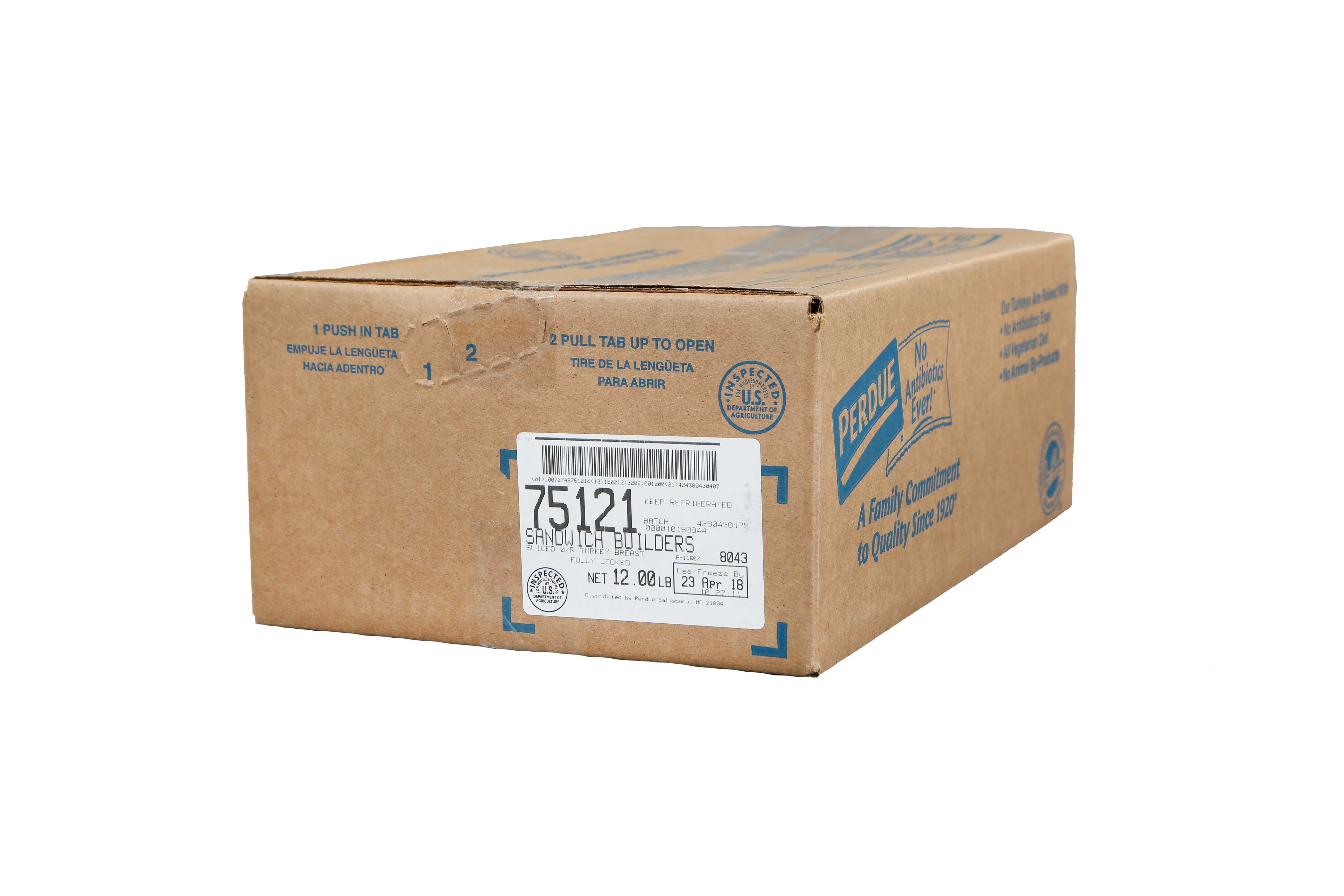 Perdue Farms Sandwich Builders Sliced Oven Roasted Turkey Breast, 2 Pound -- 6 per case.