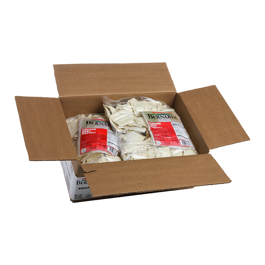 Windsor Bernardi Beef Square Ravioli, 5 Pound -- 2 per case.