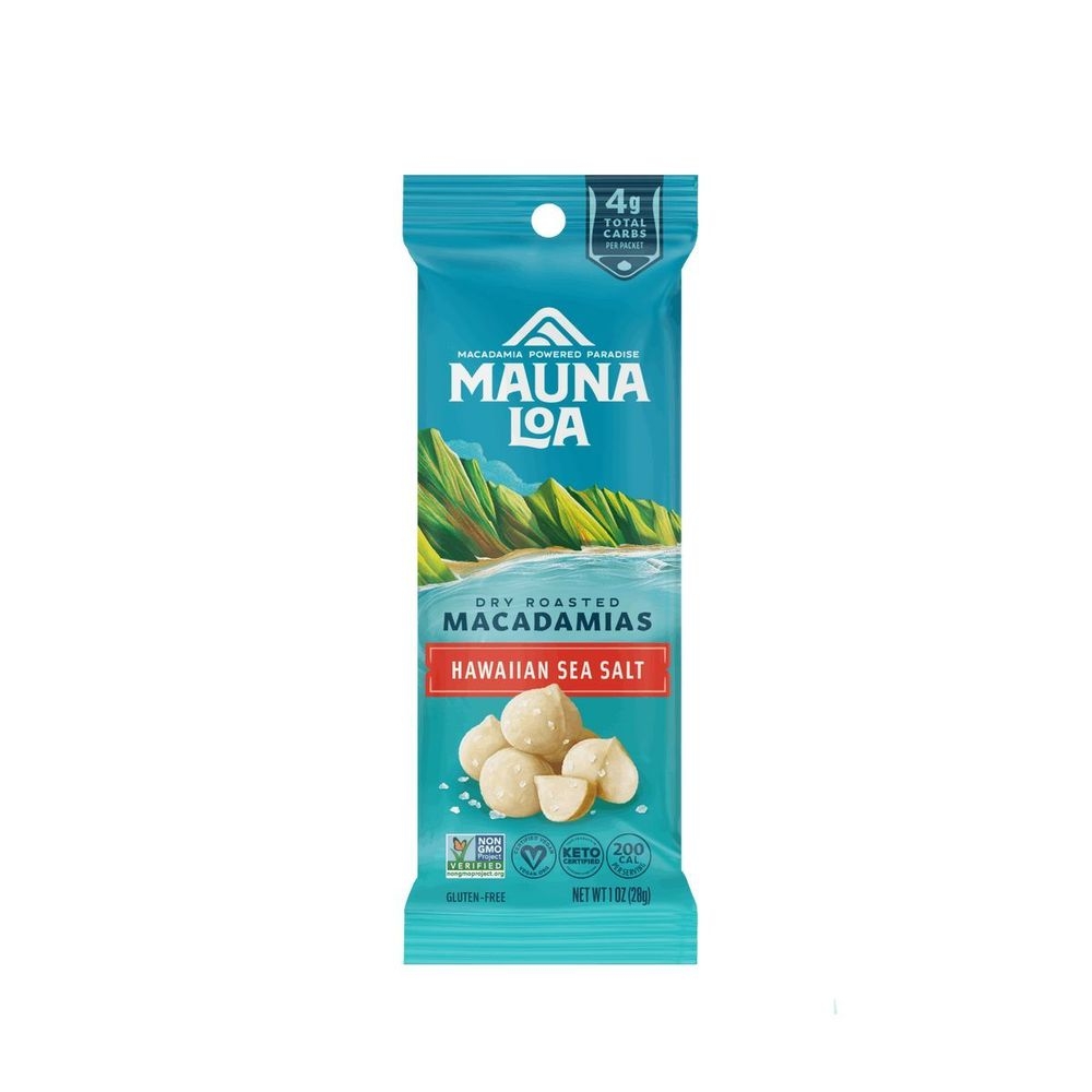Mauna Loa Dry Roasted Hawaiian Sea Salt Macadamias, 1 Ounce - 144 per case