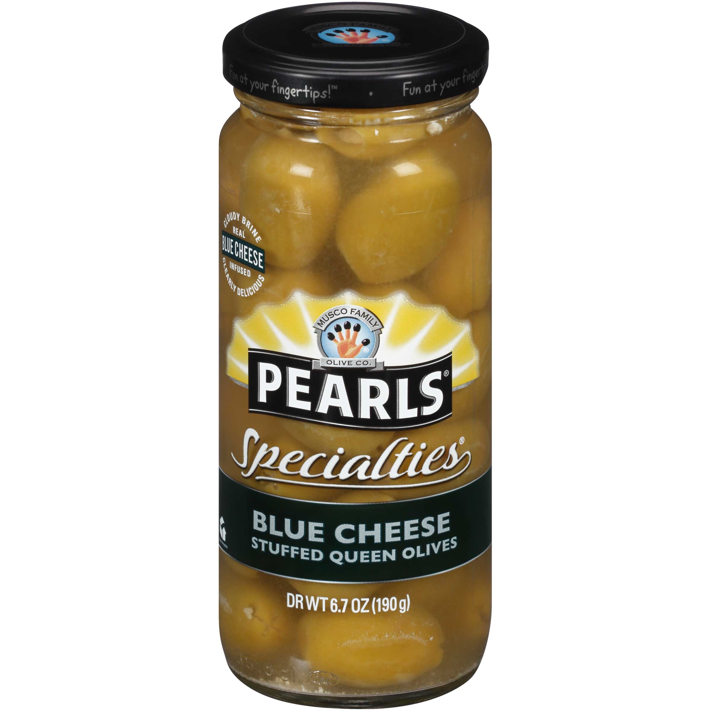 Pearls Specialties Blue Cheese Stuffed Queen Olives, 6.7 Ounce -- 6 per case.