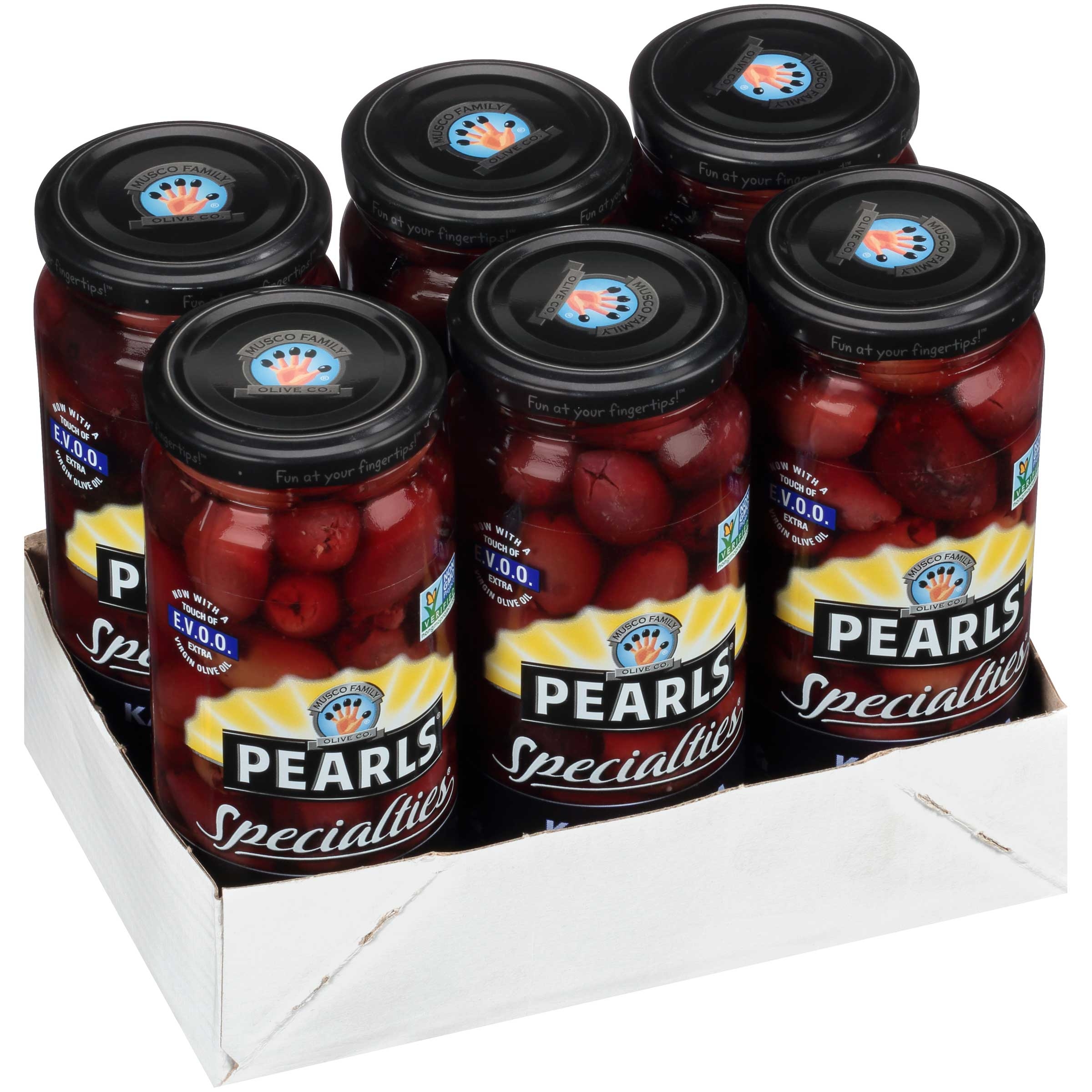 Pearls Specialties Kalamata Pitted Olives, 6 Ounce -- 6 per case.