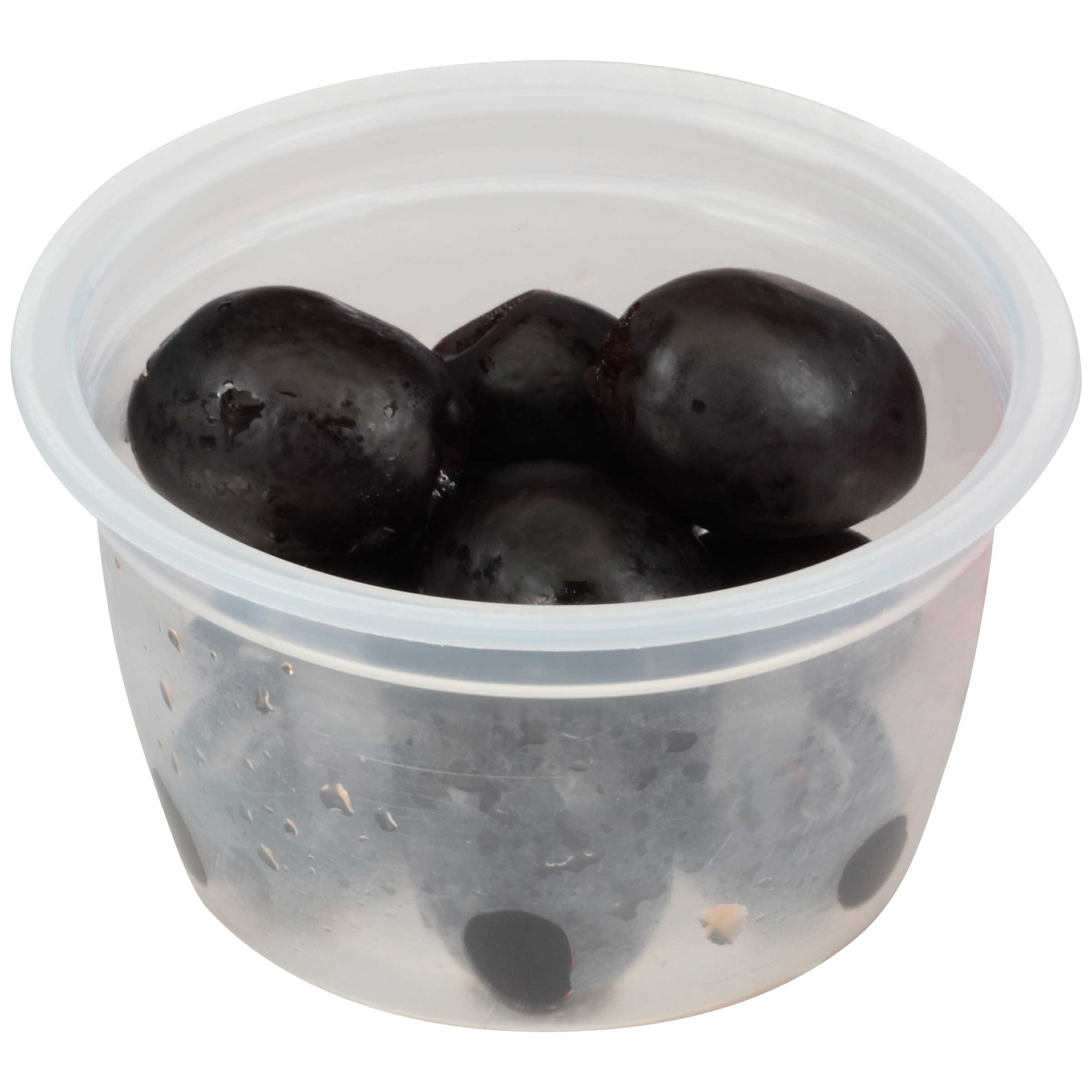 Pearls Black Ripe Olives, 1.2 Ounce Cup -- 96 per case.