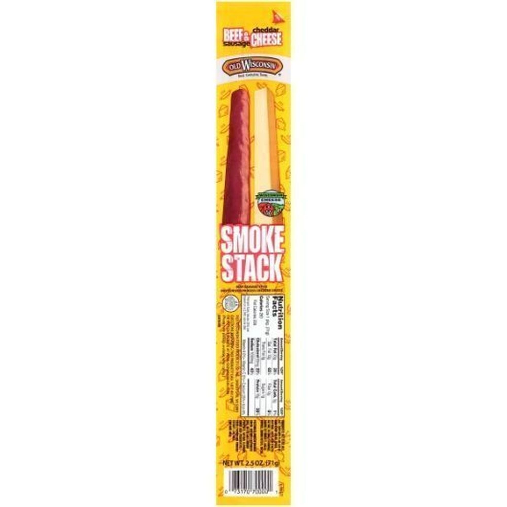Old Wisconsin Beef/Cheddar Smoked Sausage and Cheese, 2.5 Ounce -- 72 per case