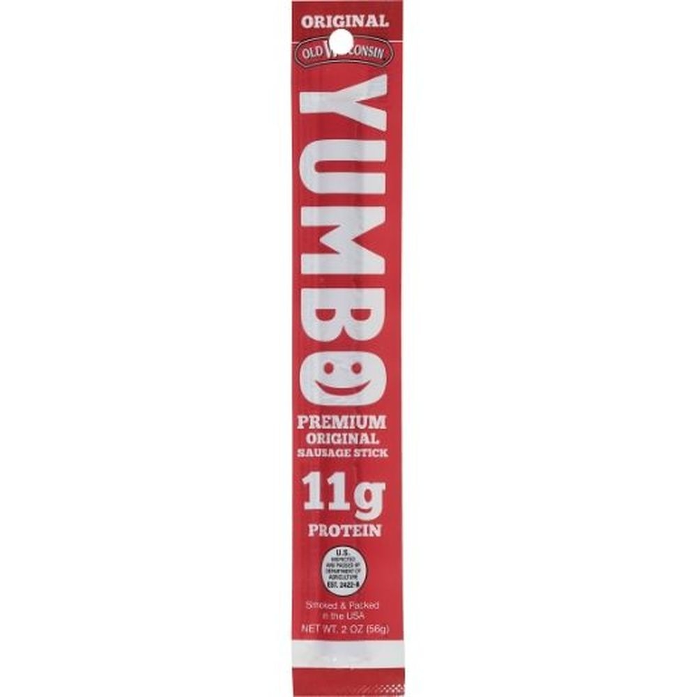Old Wisconsin Yumbo Premium Original Sausage Stick, 2 Ounce - 80 per case