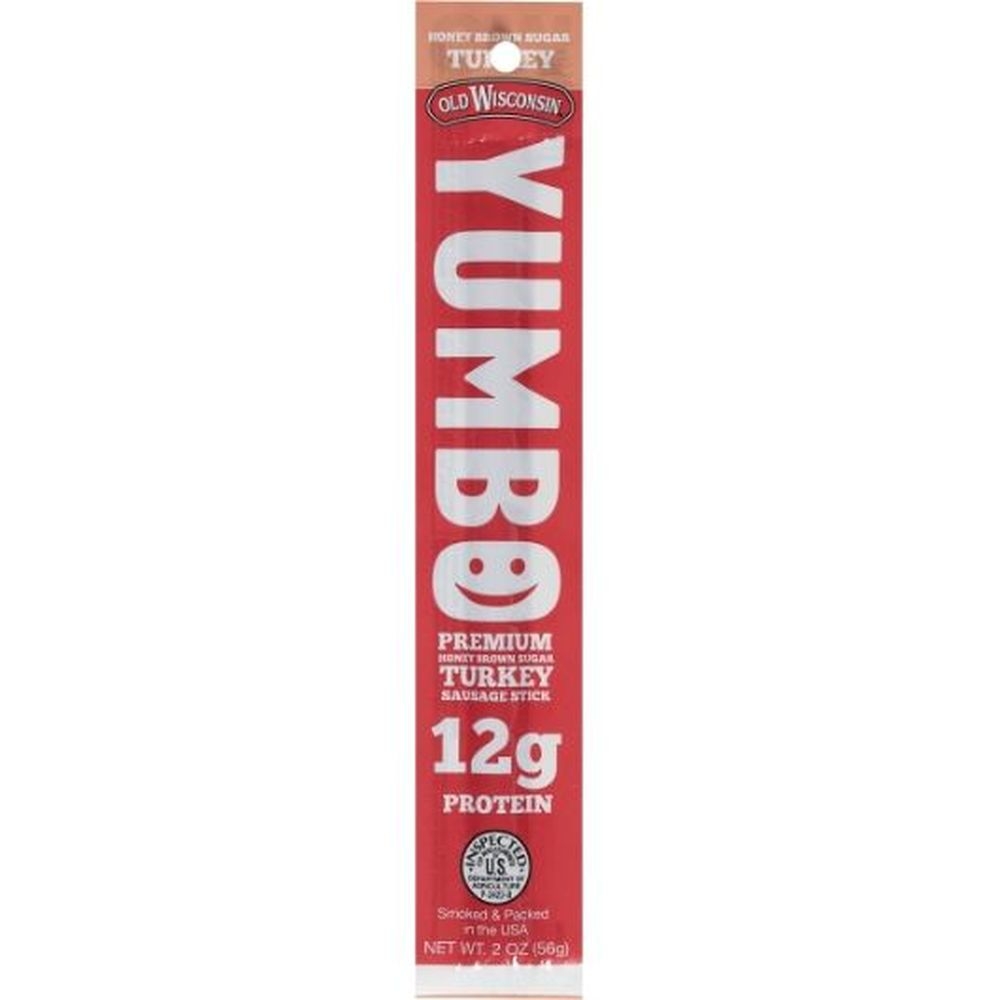 Old Wisconsin Yumbo Honey Brown Sugar Turkey Sticks, 2 Ounce - 80 per case