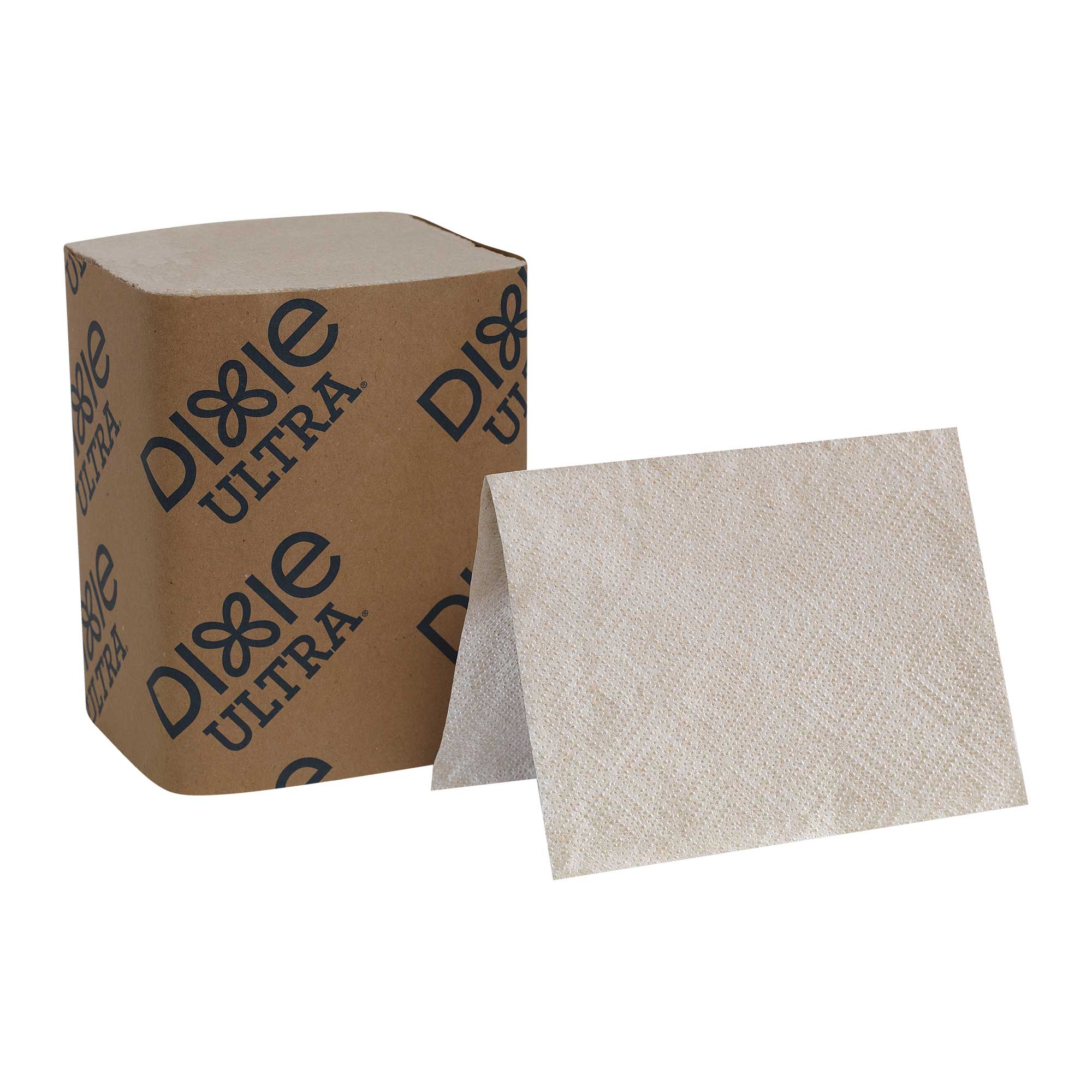 Dixie Ultra Interfold 2 Ply Brown Napkin Dispenser Refill, 6.5 x 9.85 inch -- 6000 per case.
