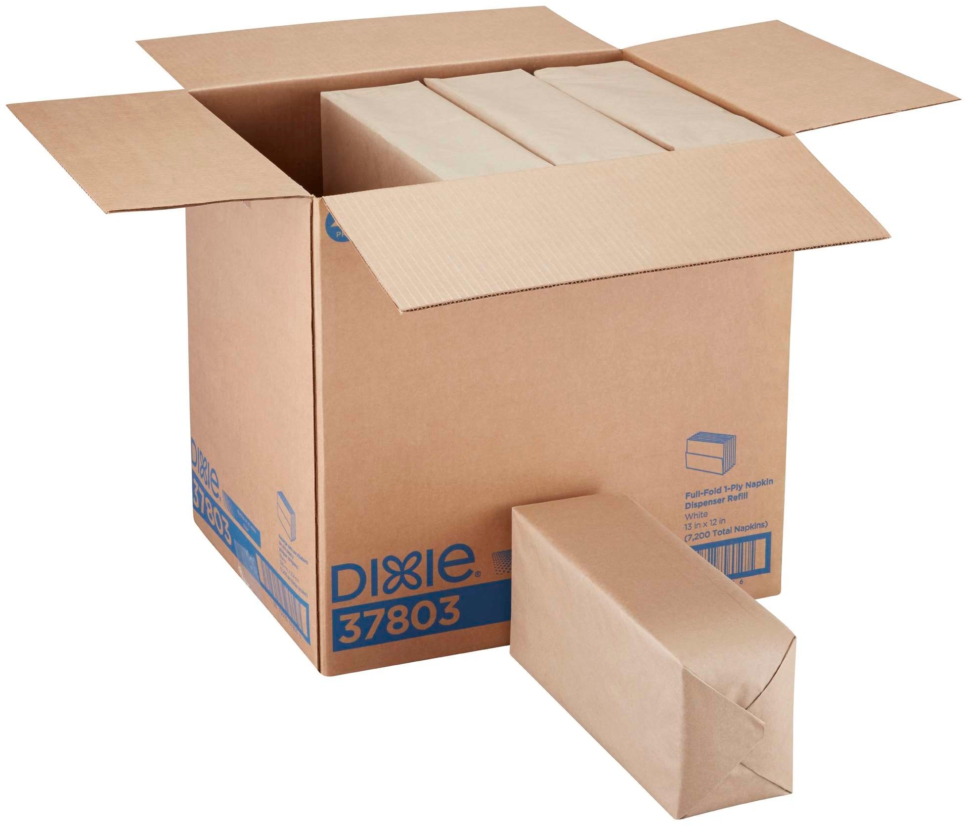 GP Pro Dixie MorNap Jr Full Fold Jr White Dispenser Napkin, 13 x 12 inch -- 7200 per case