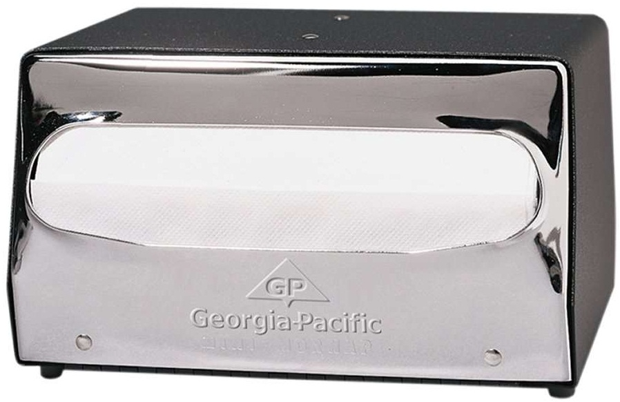 GP Pro Dixie MorNap Tabletop Chrome Full Fold Napkin Dispenser -- 12 per case