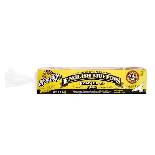 Food For Life Organic Ezekiel 4:9 Flax Sprouted English Muffin, 16 Ounce -- 6 per case.