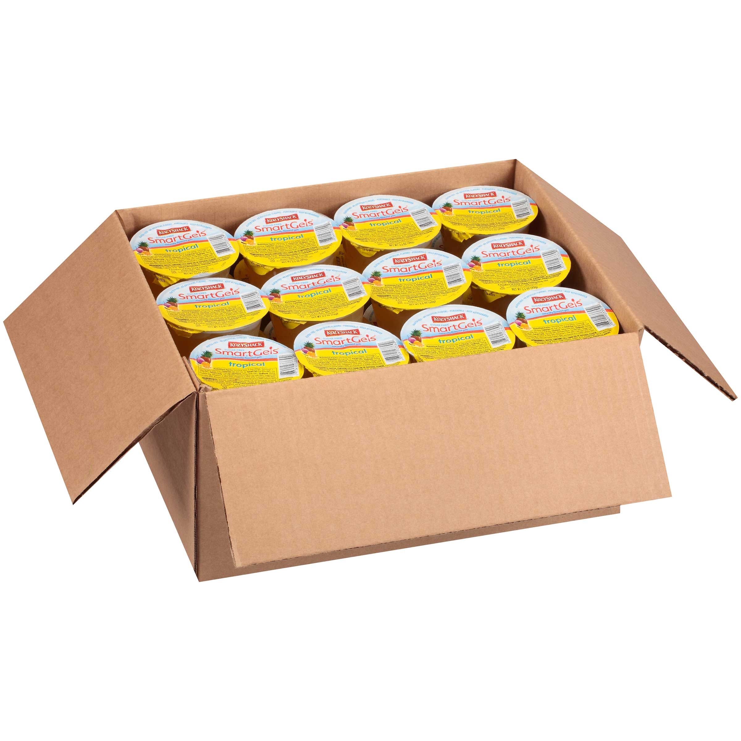 Kozy Shack Sugar Free Tropical Smartgels, 3.5 Ounce -- 48 per case.