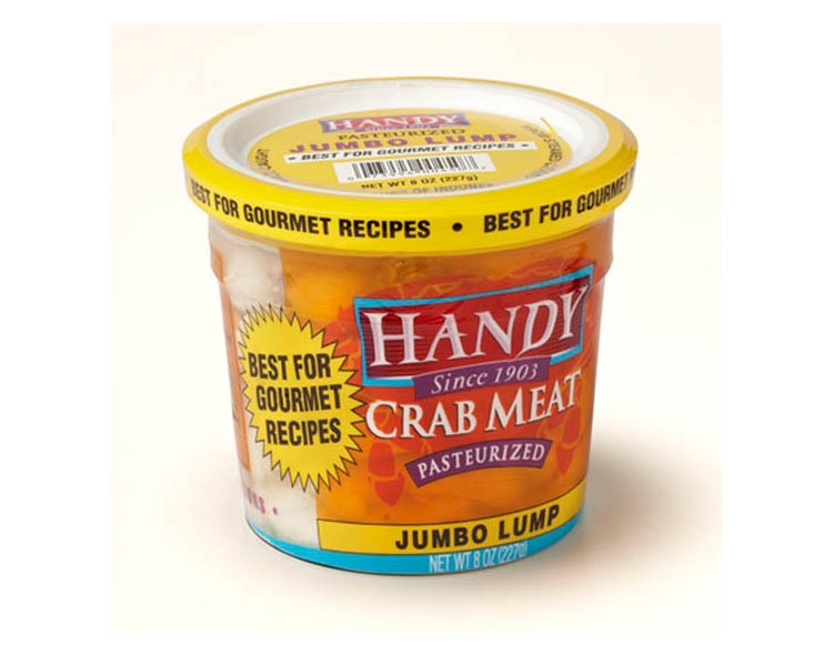 Handy Pelagicus Jumbo Lump Pasteurized Crab Meat, 8 Ounce -- 6 per case.
