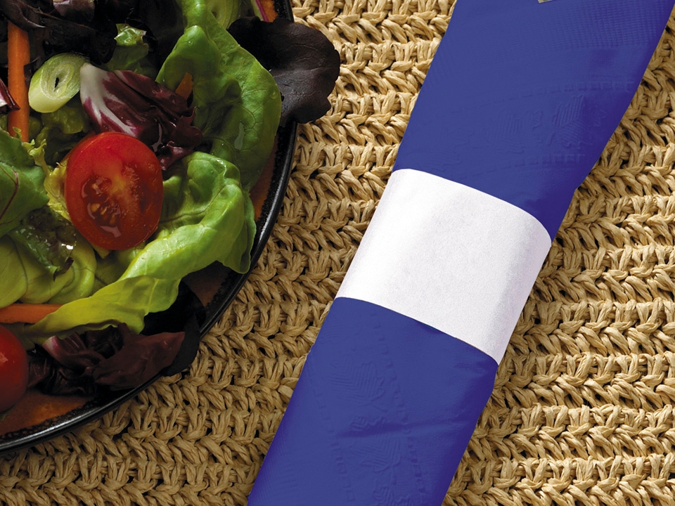 Hoffmaster White Paper Napkin Band, 1.5 x 4.25 inch -- 20000 per case.