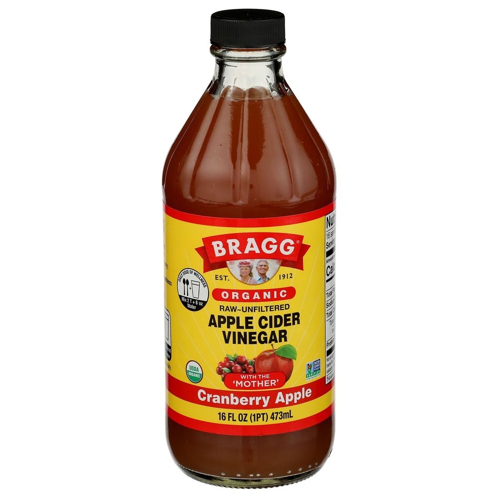 Bragg Organic Raw Unfiltered Cranberry Apple Cider Vinegar, 16 Ounce -- 12 per case