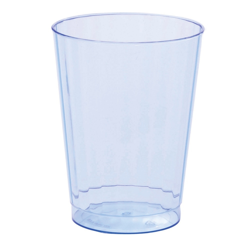 WNA BriteLites Classic Crystal Blue Polystyrene Tall Fluted Tumbler, 10 Ounce -- 240 per case.