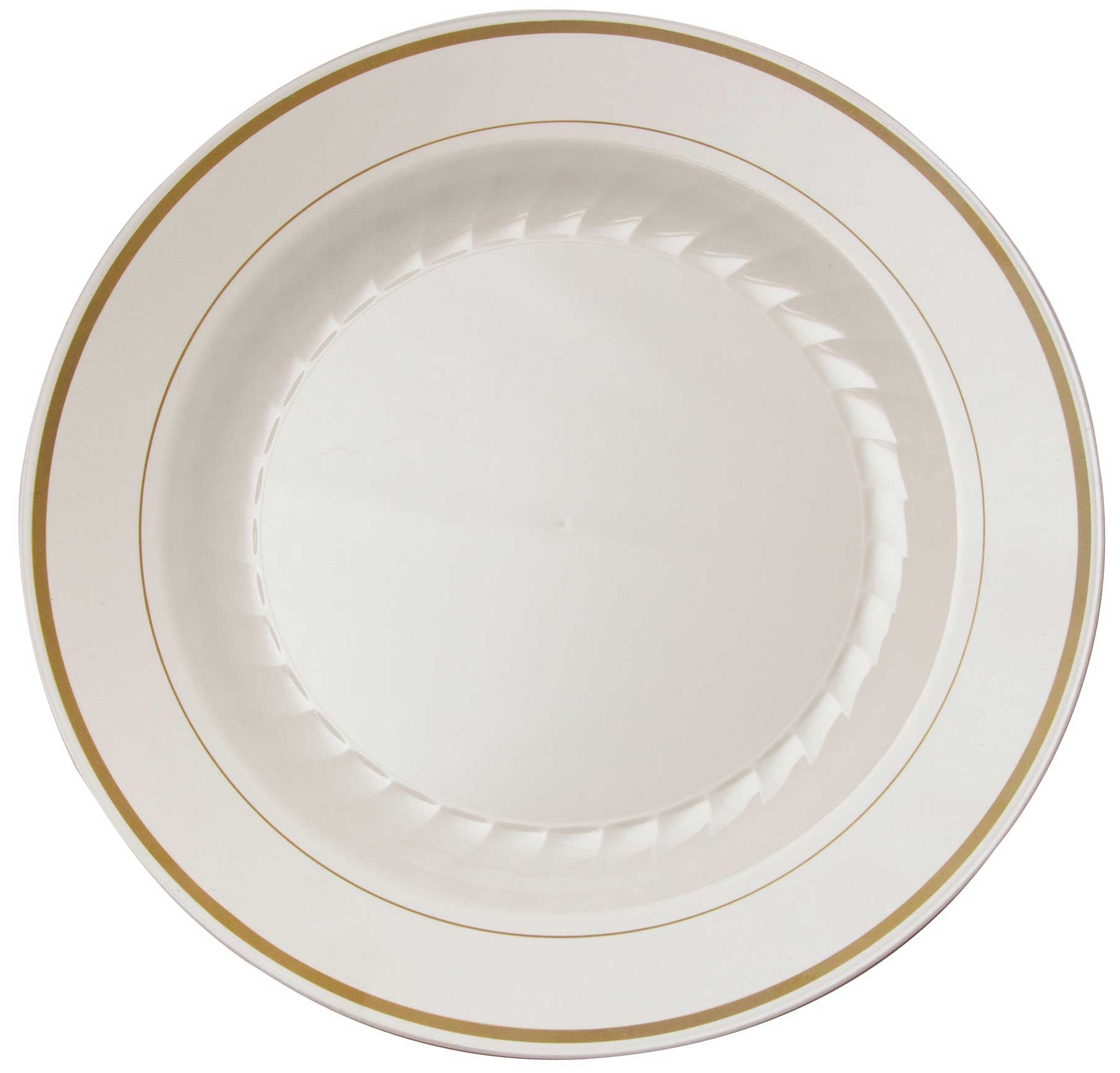 WNA Masterpiece Ivory with Gold Plate, 10.25 inch -- 120 per case.