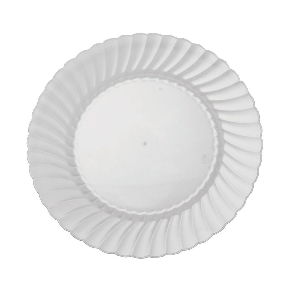 WNA Classicware Clear Polystyrene Round Plate, 9 inch -- 180 per case.