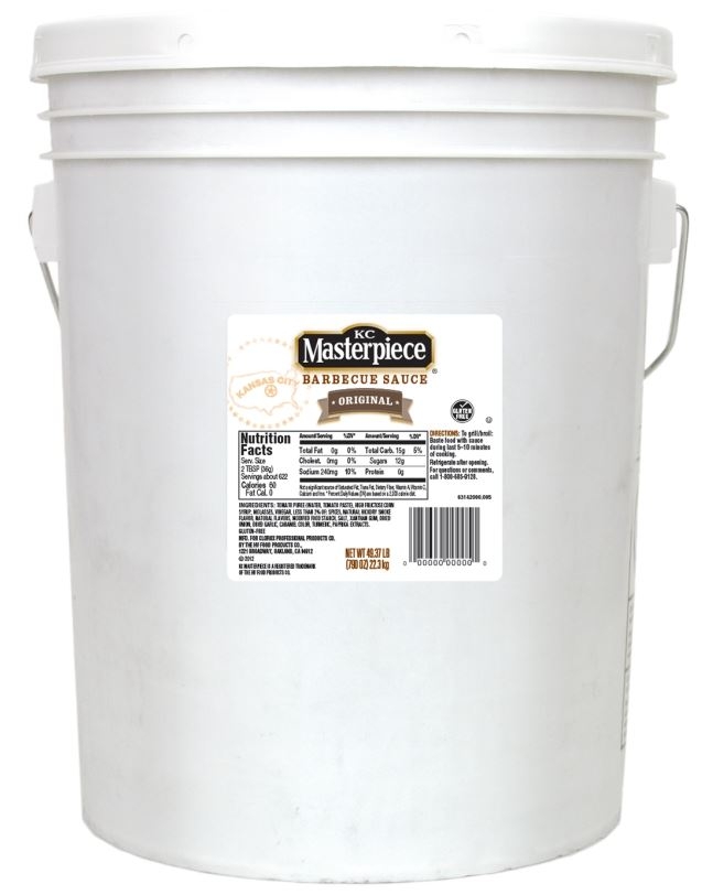K.C. Masterpiece Original Barbecue Sauce Pail, 5 gallon